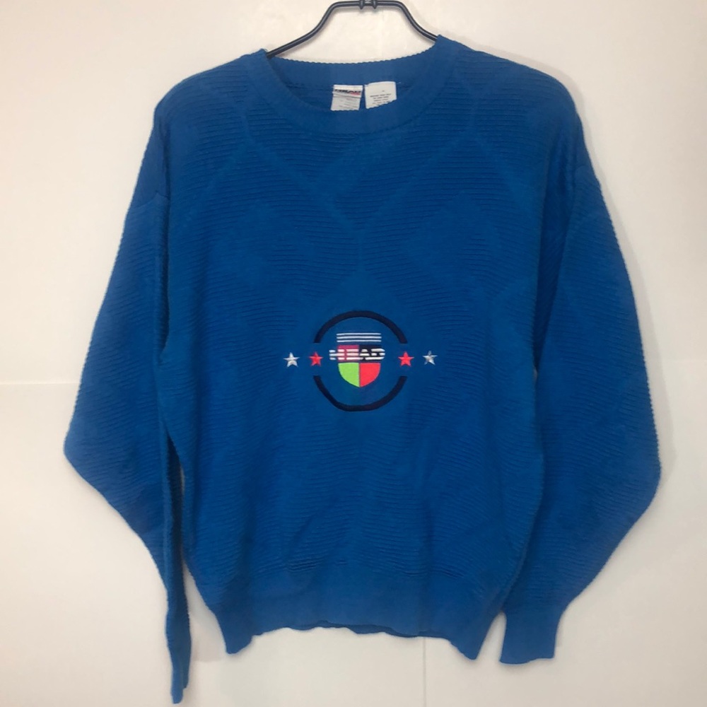 - Vintage 80’s 90’s Sports Wear Knit Sweater L…